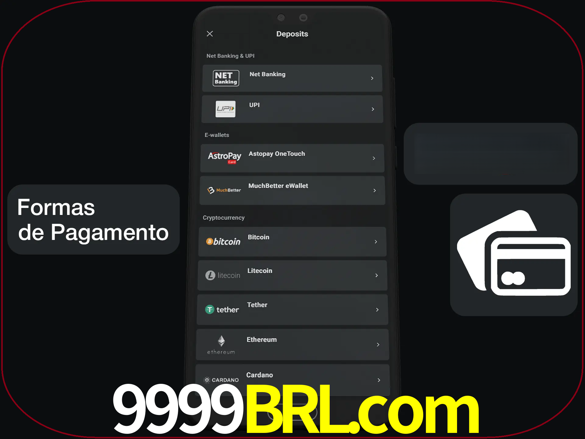 Escolha a forma de pagamento de sua preferência.