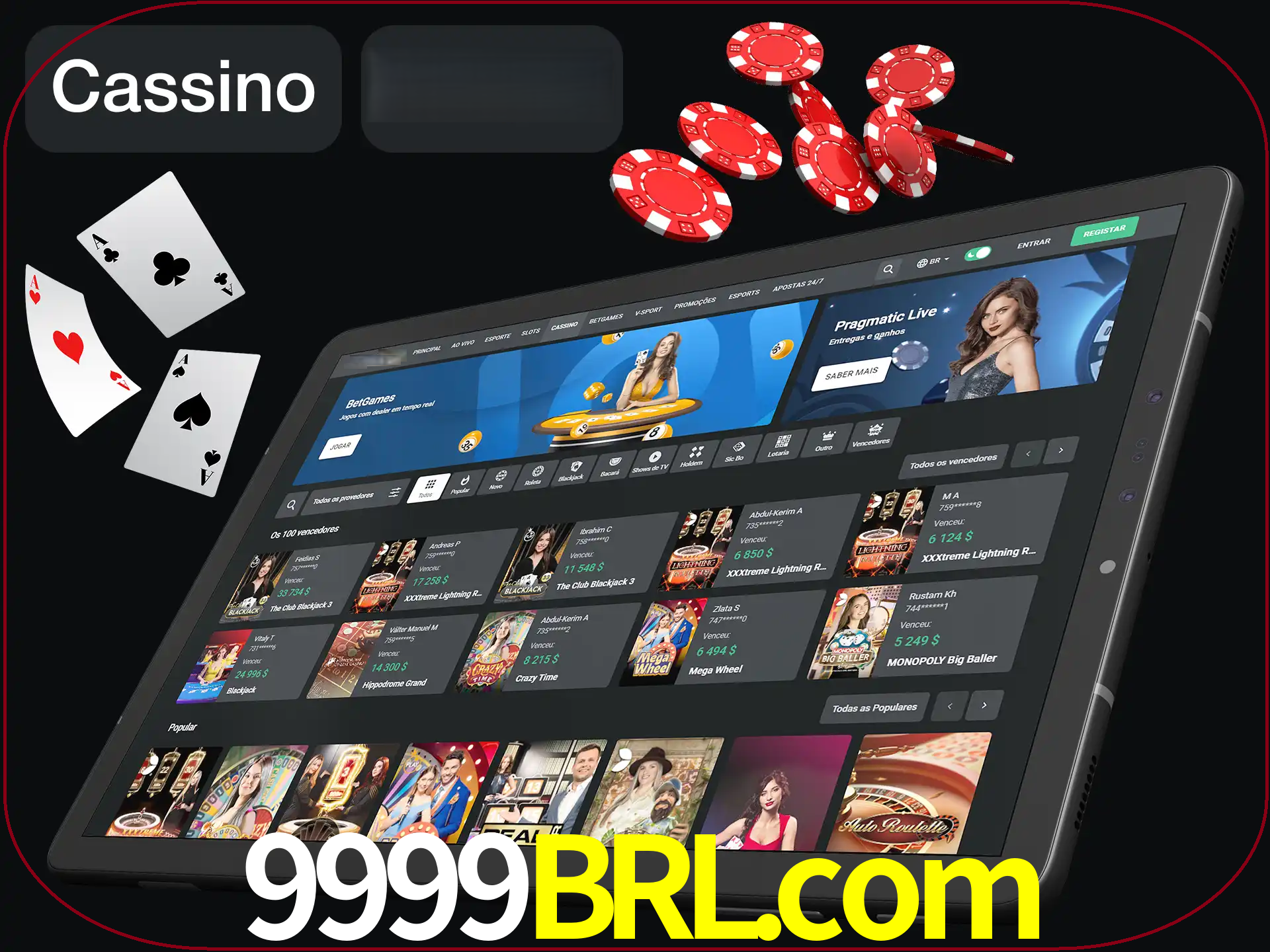 Jogue vários jogos de cassino em nosso cassino.